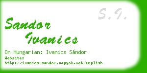 sandor ivanics business card